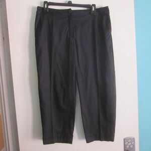 Apanage Womens Size 10 Lightweight Cropped Cuffed Cotton Summer Pant 